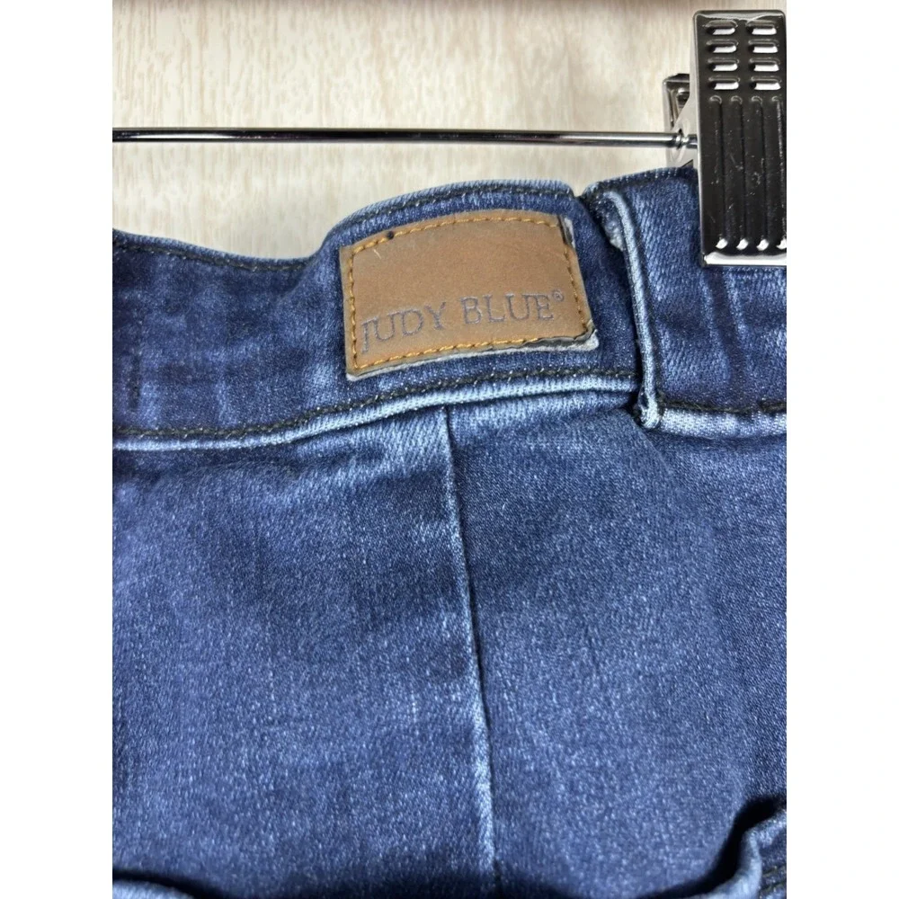 Judy Blue 82656 Womens 5/27 High Rise Trouser Wide Leg Jeans Dark Wash 31.5